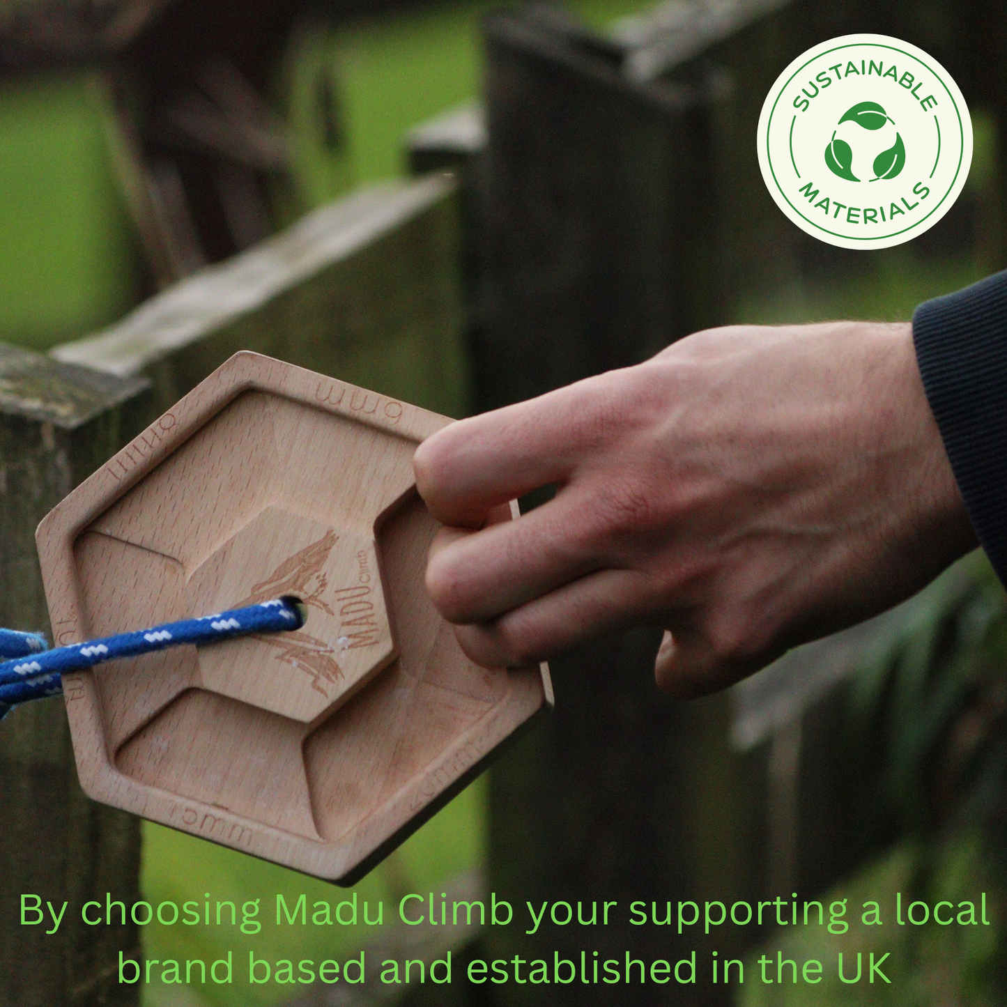 Portable Hexagon Finger Board Six Unique Hardwood Edge's ( 1 Piece )