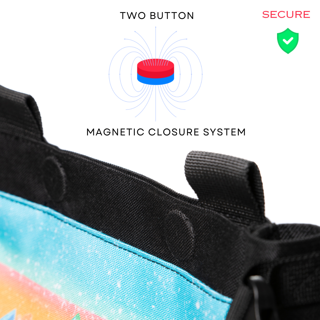 Large Climbing Chalk Bucket Bag (Blue Art Work)