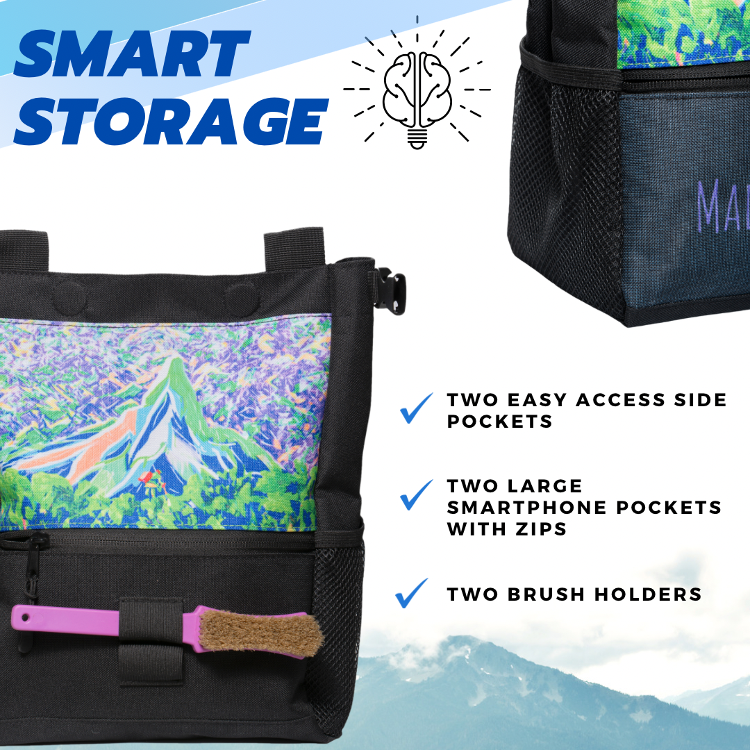 Large Climbing Chalk Bucket Bag (Purple Art Work)