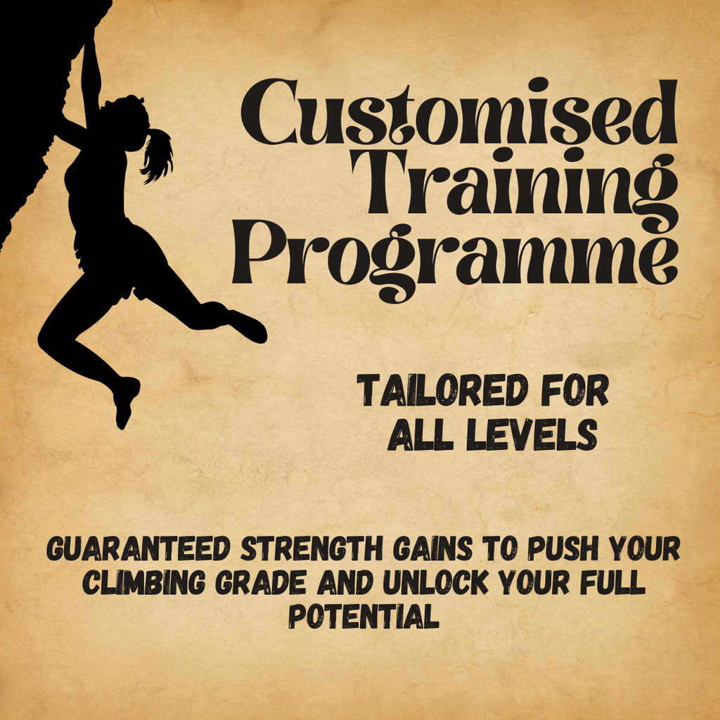A+  Rock Climbing Specific Training Programme, customized to fit your unique needs and schedule, with your own personal coach guiding you every step of the way.