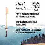 Boar’s Hair Precision Rock Climbing Brush with a Built-In Skin File