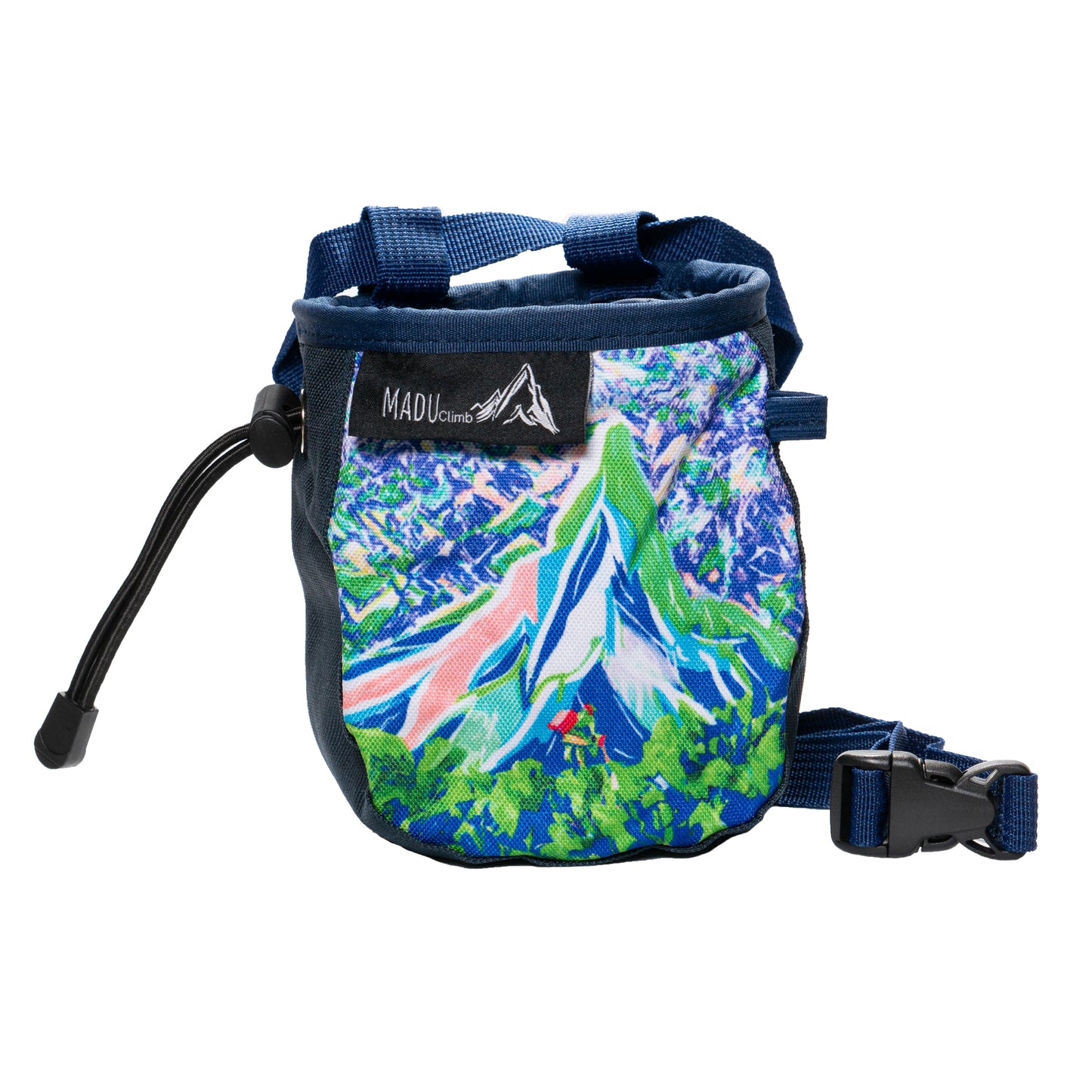 Sport Climbing Chalk Bag Watercolour Artwork (Purple)