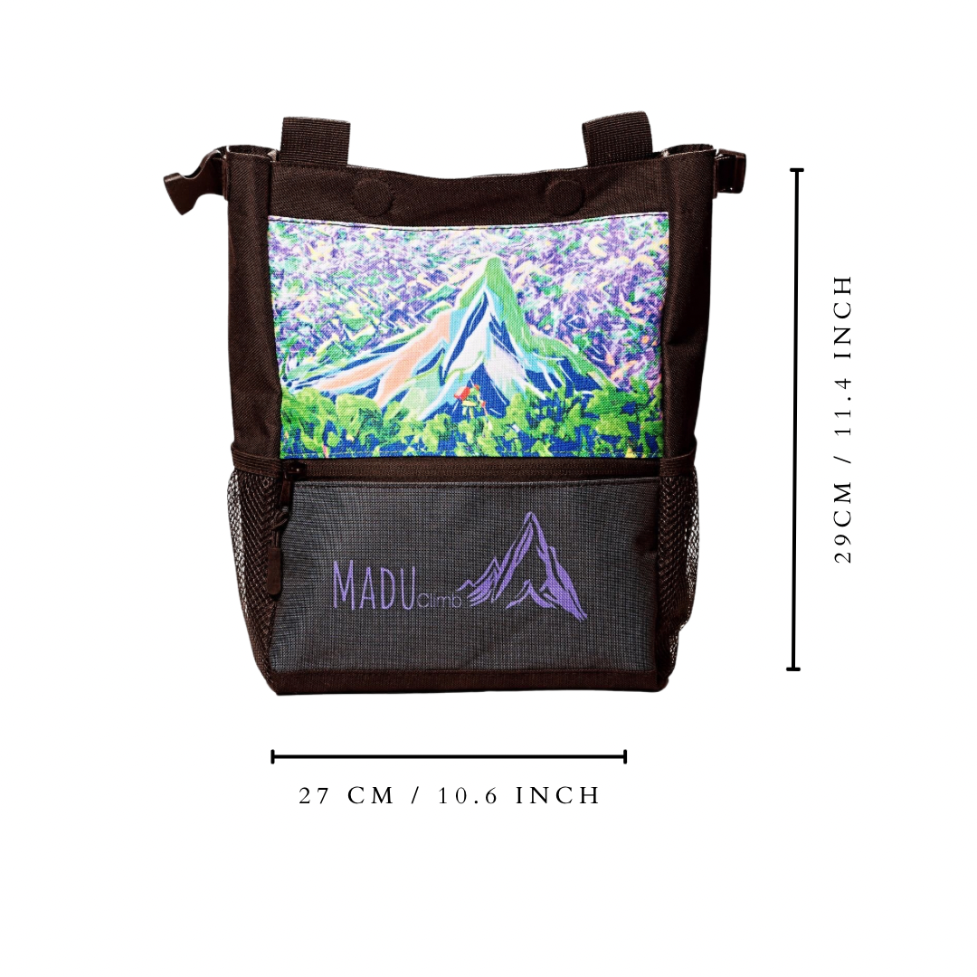 Large Climbing Chalk Bucket Bag (Purple Art Work)