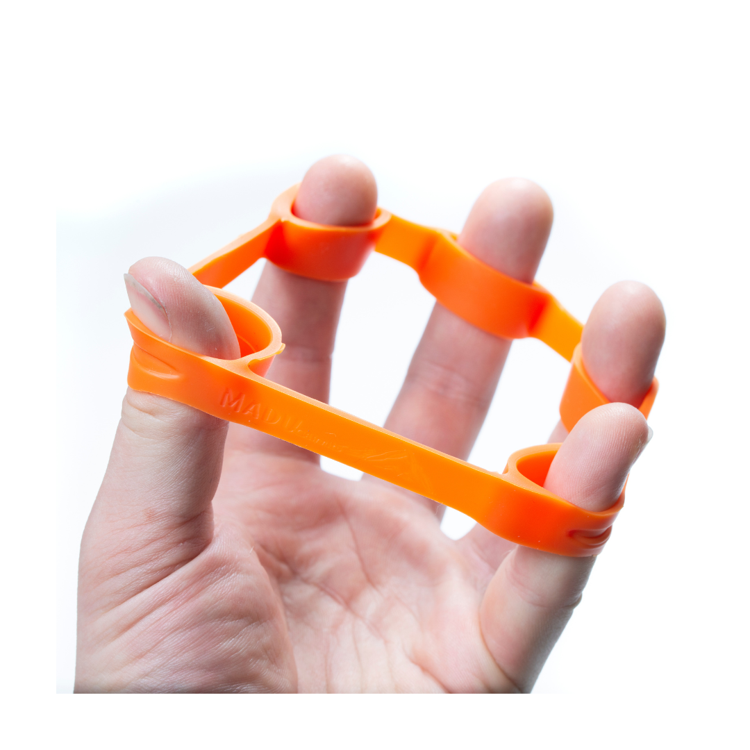 Finger Resistance Band Rehabilitation Extensor Three Levels + Two Extra Acupressure Massage Rings