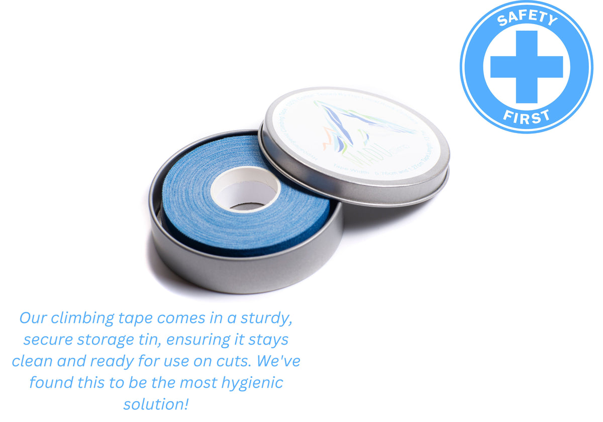 Rock Climbing Finger Tape 100% Cotton Hypoallergenic X2 Sports Rolls (0.76cm & 1.27cm)